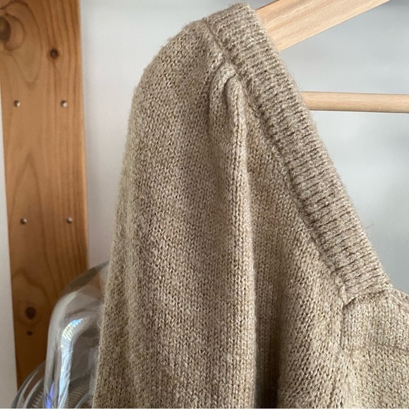 Anthropologie Tan Puff Sleeve Sweater - Picture 9 of 16